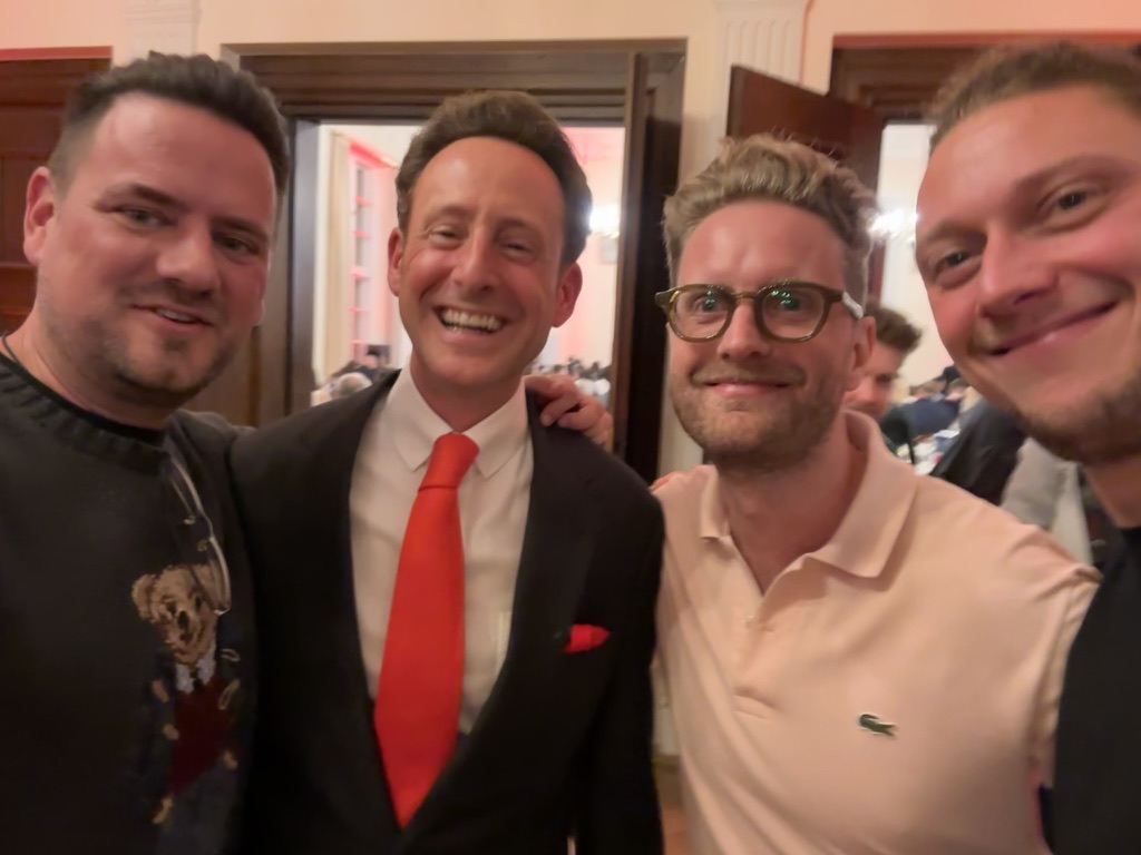 Olli, Maximilian Riedel, Herb Schilder and Tobi after a Riedel tasting event