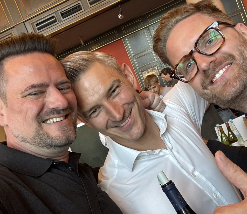 Herb, Erich Polz and Tobi at a wine event